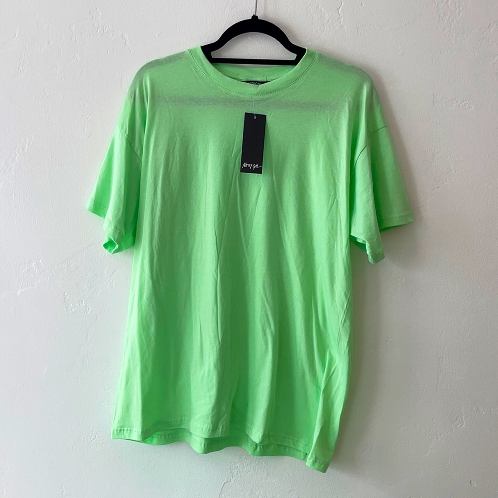 Relaxed oversized boyfriend tee shirt Mint Green